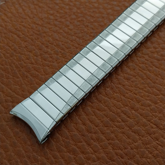 17mm 10k White Gold Filled Speidel USA nos Unused 1962 Vintage Watch Band