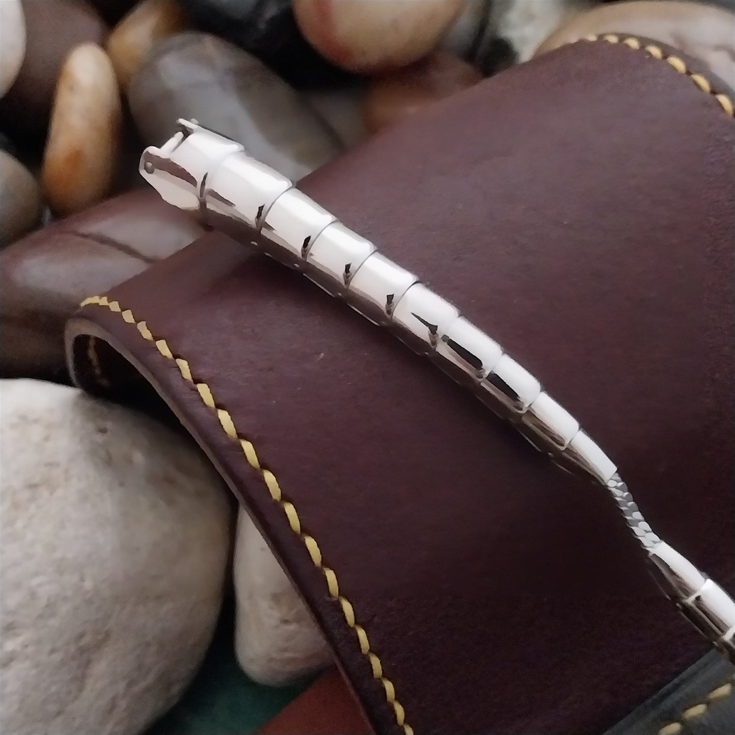 Ladies Speidel Spirit of Paris White Gold-Fill 1950s Vintage Cocktail Watch Band