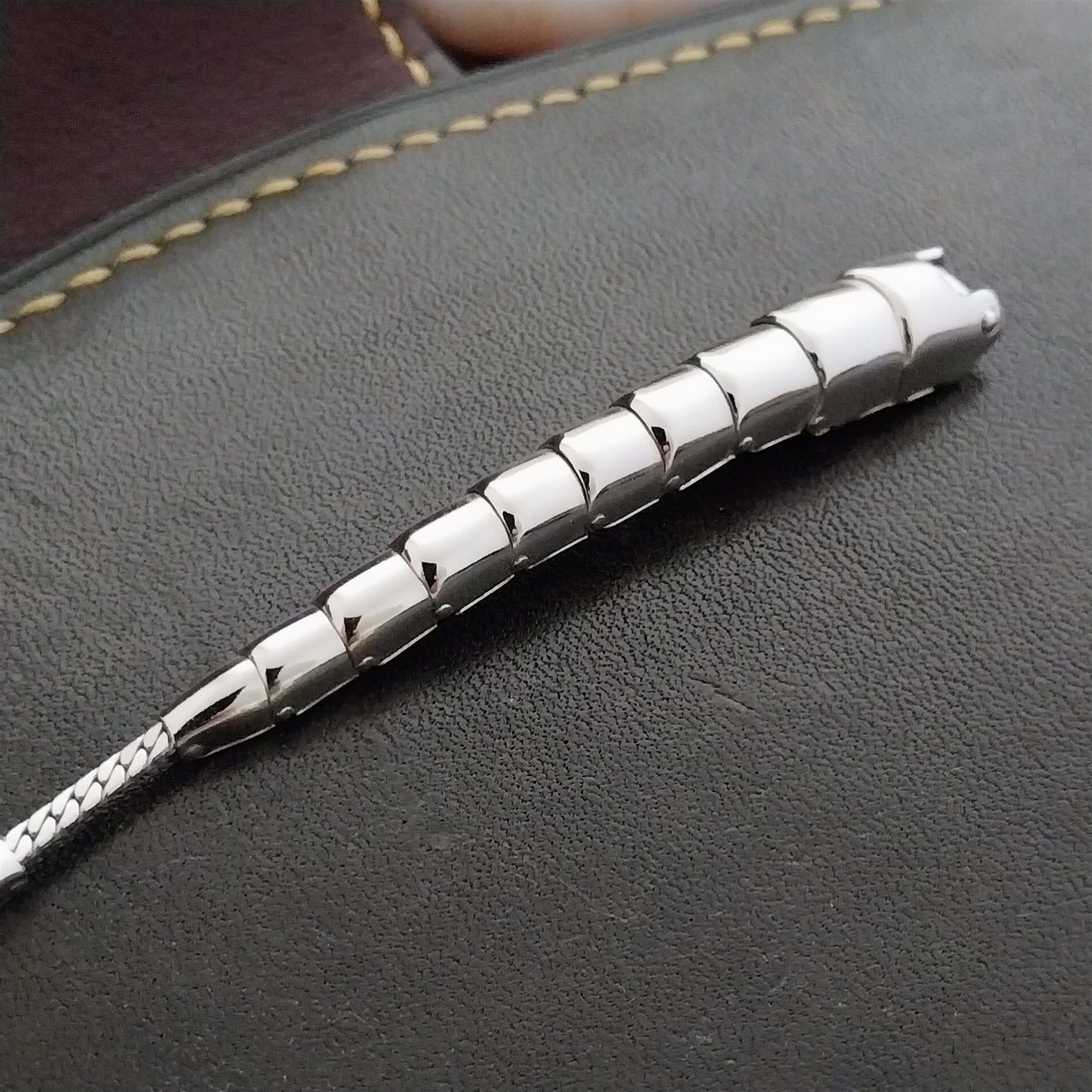 Ladies Speidel Spirit of Paris White Gold-Fill 1950s Vintage Cocktail Watch Band