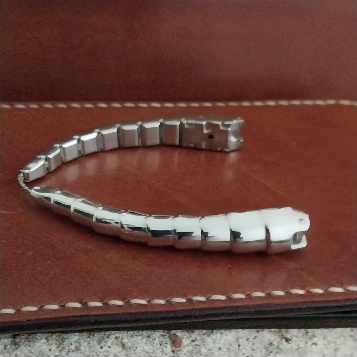 Ladies Speidel Spirit of Paris White Gold-Fill 1950s Vintage Cocktail Watch Band