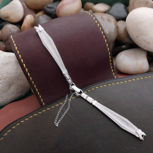 Speidel Braided Elegance White Gold-Filled Unused 60s Vintage Ladies Watch Band