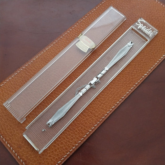 Speidel Braided Elegance White Gold-Fill 60s Vintage Ladies Cocktail Watch Band