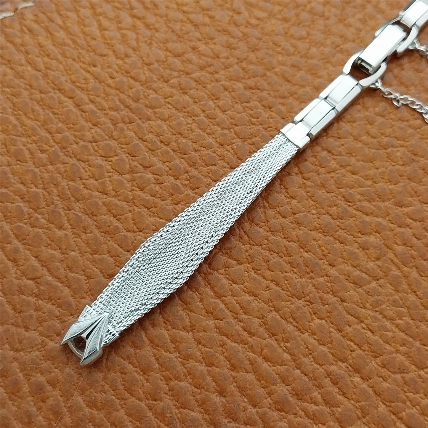 Speidel Braided Elegance White Gold-Fill 60s Vintage Ladies Cocktail Watch Band