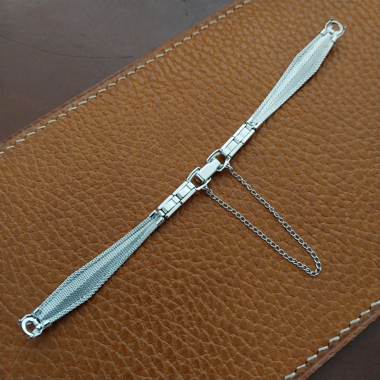 Speidel Braided Elegance White Gold-Fill 60s Vintage Ladies Cocktail Watch Band