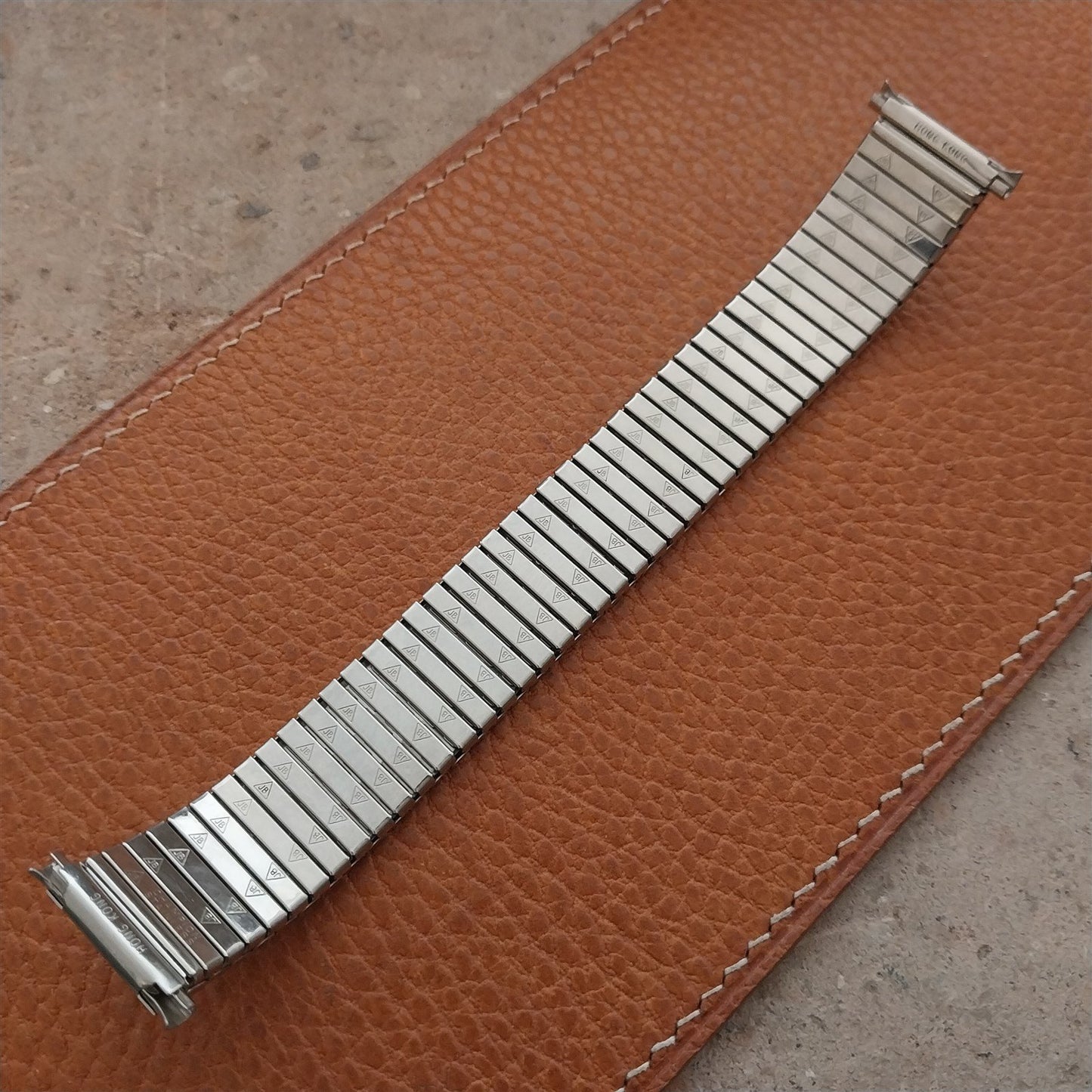 18mm 19mm 20mm JB Champion Polished Stainless Unused 1970s Vintage Watch Band
