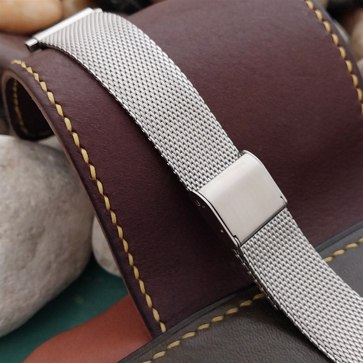 18mm 19mm 20mm Stainless Steel Mesh Unused 1970s-1980s Watch Band