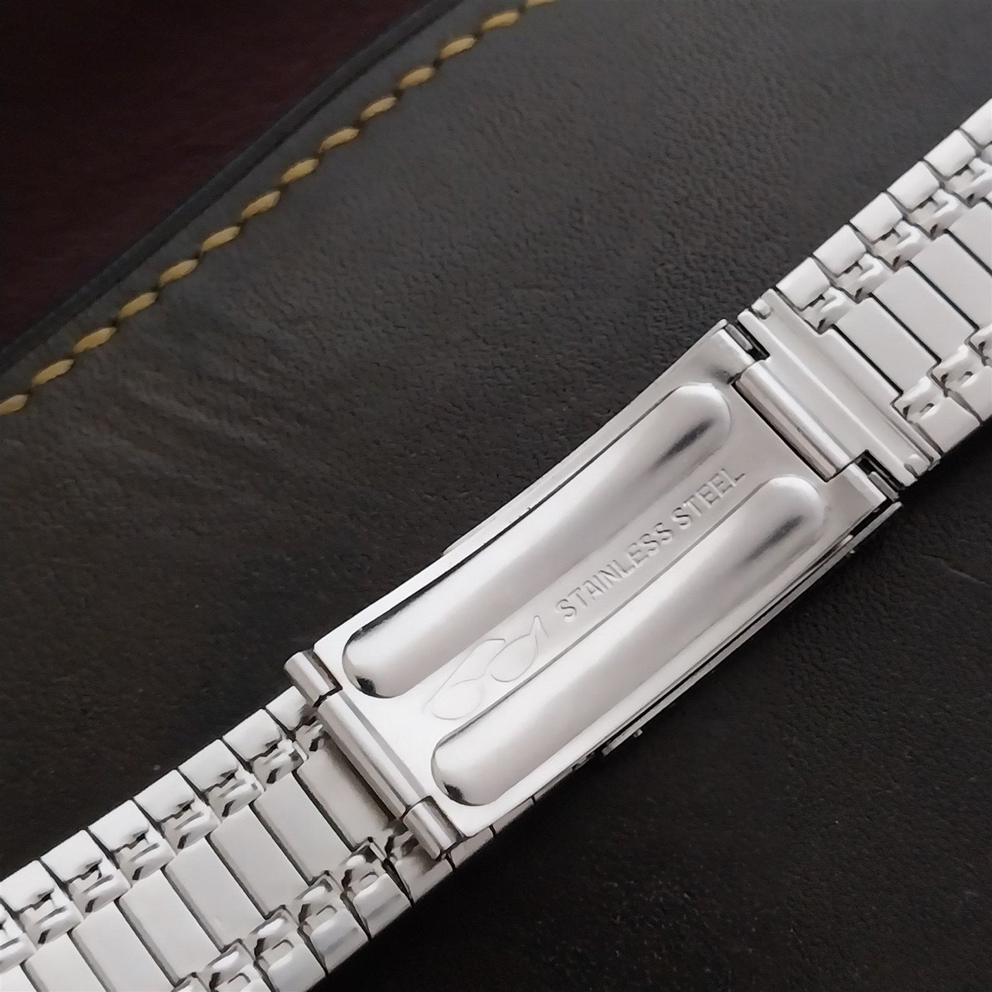 18mm Stainless Steel Deployment 1960s-1970s Vintage Watch Band