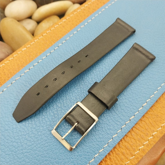 Vintage 16mm Hi-Fi Black Rubber nos Unused Classic Watch Band