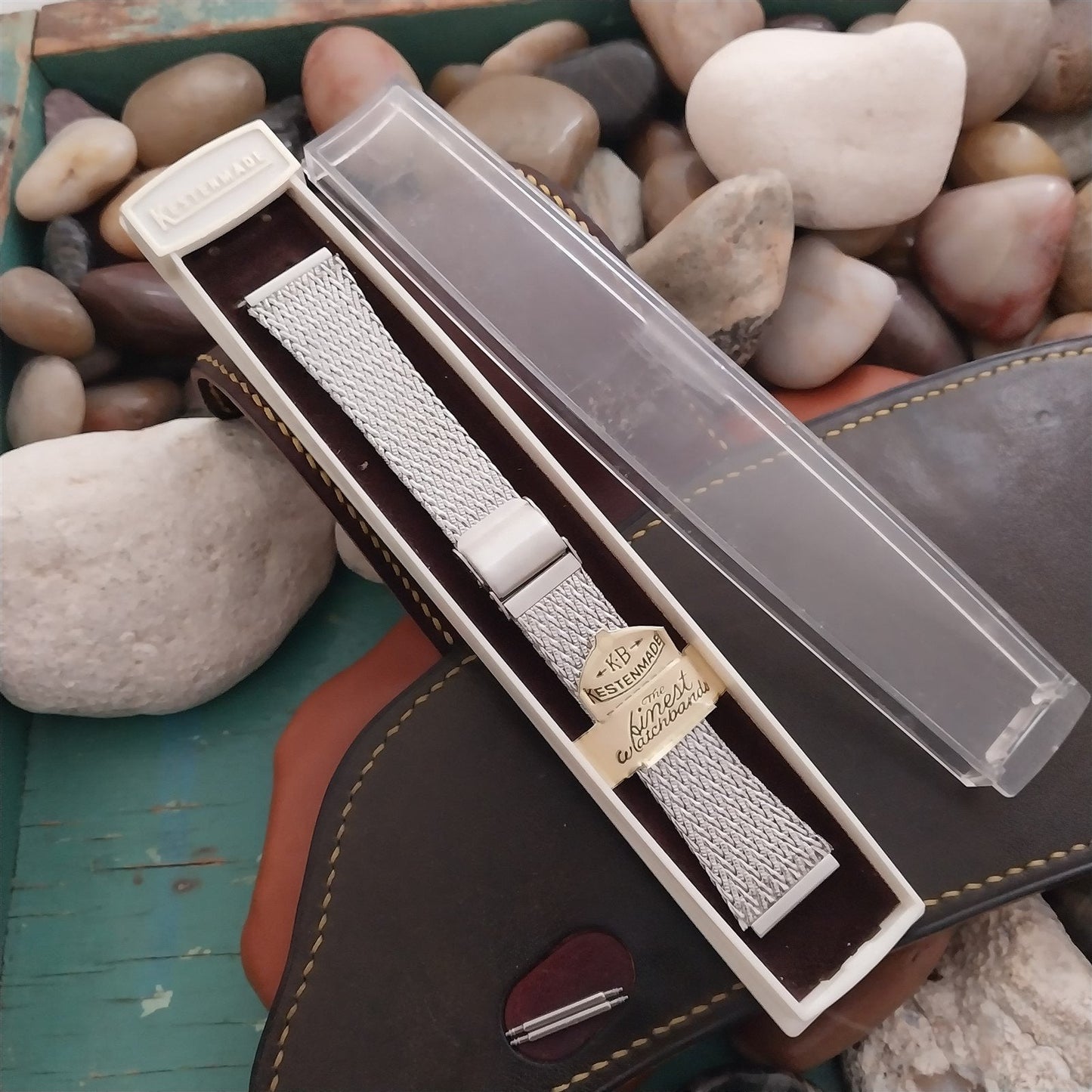 18mm Flared Stainless Steel Mesh Kestenmade Unused 1960s-70s Vintage Watch Band