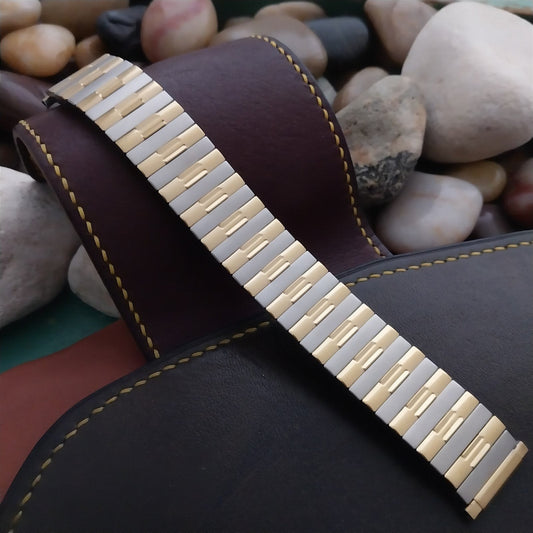 16mm 18mm 20mm Speidel Twistoflex Gold-Tone & Stainless Steel Unused Watch Band