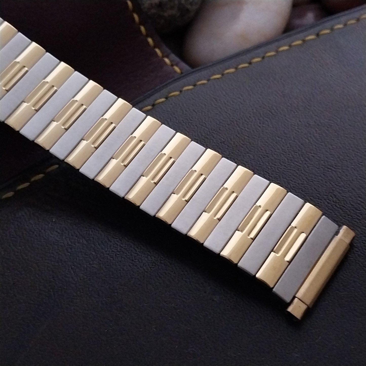 16mm 18mm 20mm Speidel Twistoflex Gold-Tone & Stainless Steel Unused Watch Band