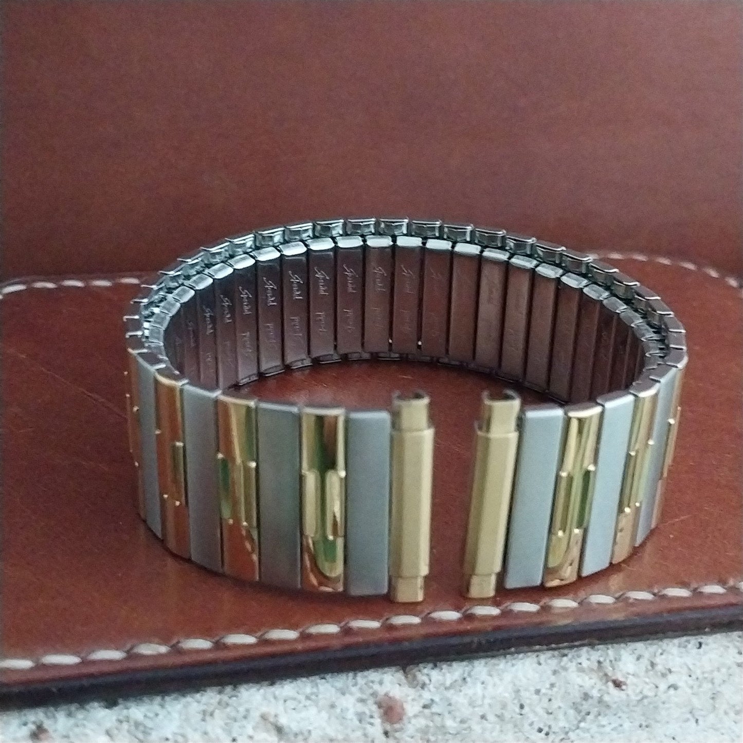 16mm 18mm 20mm Speidel Twistoflex Gold-Tone & Stainless Steel Unused Watch Band