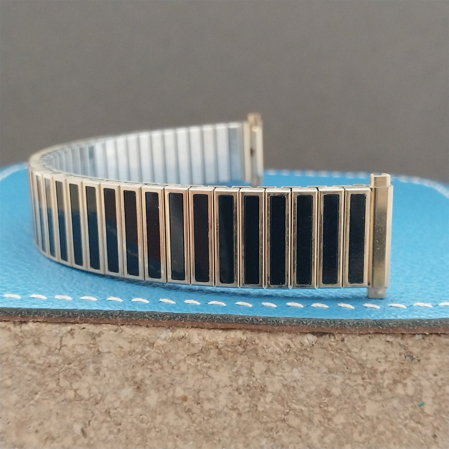 16mm 18mm 19mm Speidel Black & Gold Twistoflex Unused Vintage Watch Band