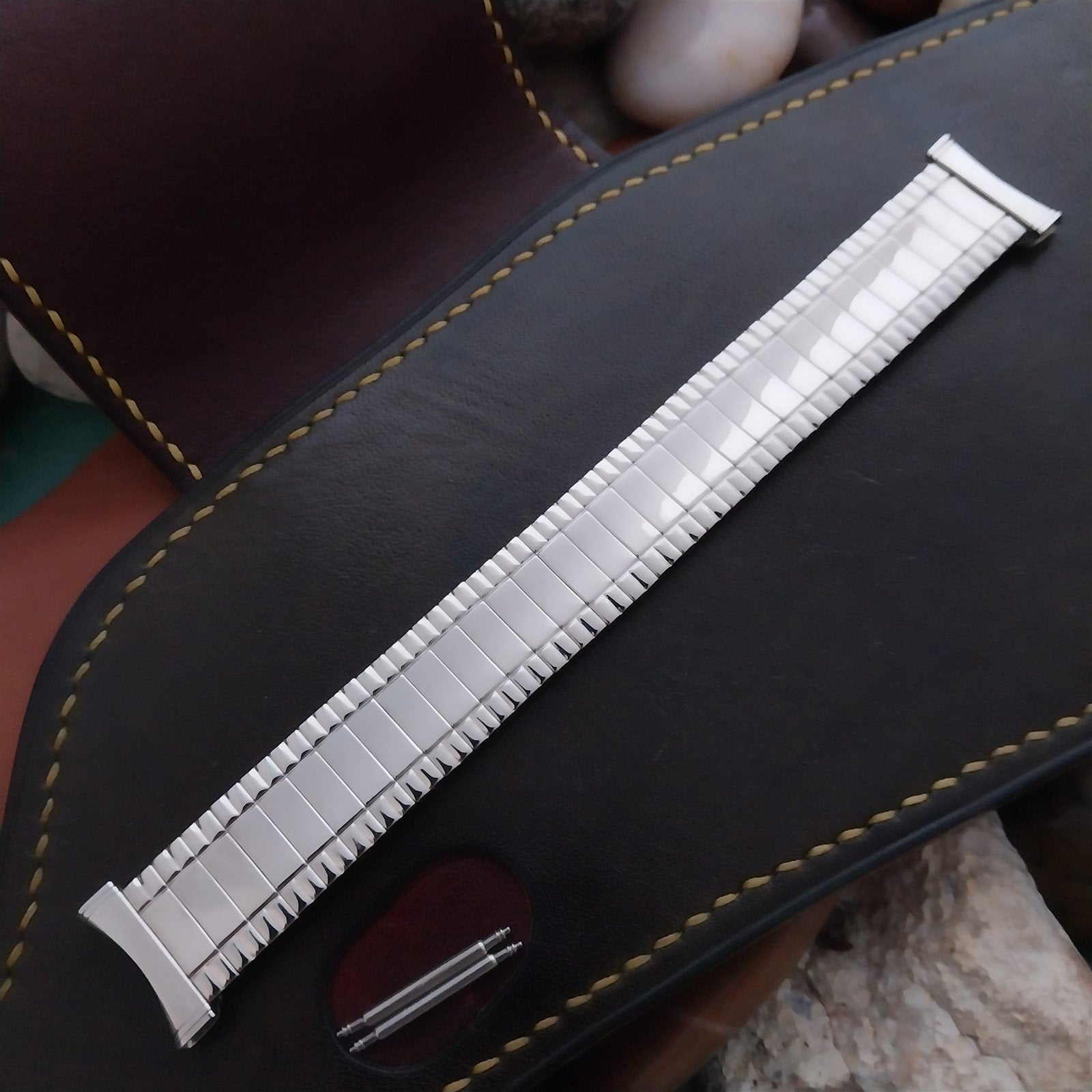 1960s Stainless Steel 19mm 18mm 16mmUniflex Slim Expansion Unused Watch Band