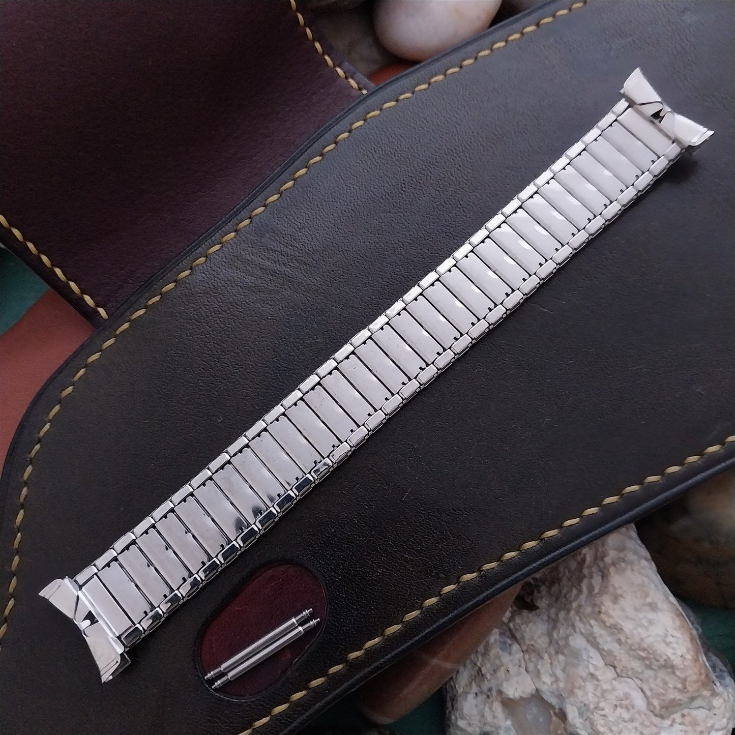 1960s Stainless Steel 19mm 18mm 16mmUniflex Slim Expansion Unused Watch Band