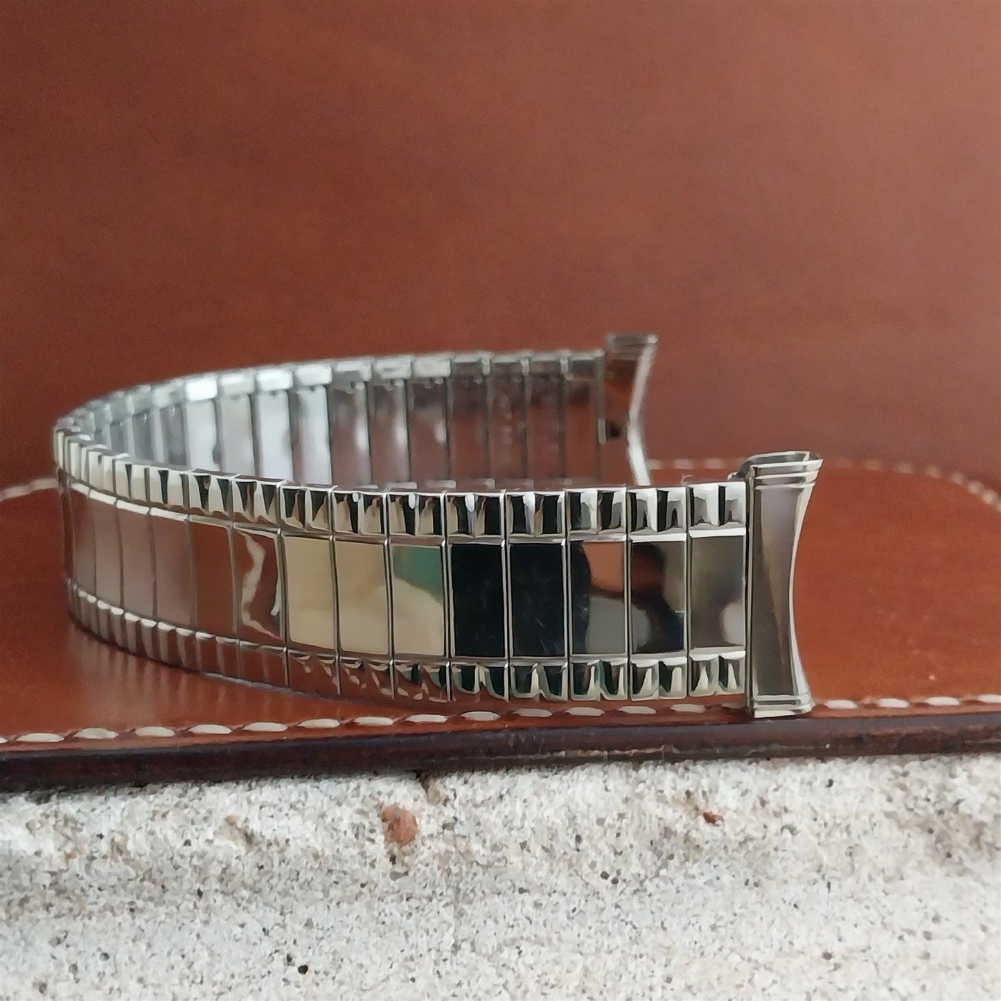 1960s Stainless Steel 19mm 18mm 16mmUniflex Slim Expansion Unused Watch Band