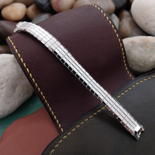 Ladies 10k White Gold-Filled Speidel Catalina 1950s Unused Cocktail Watch Band