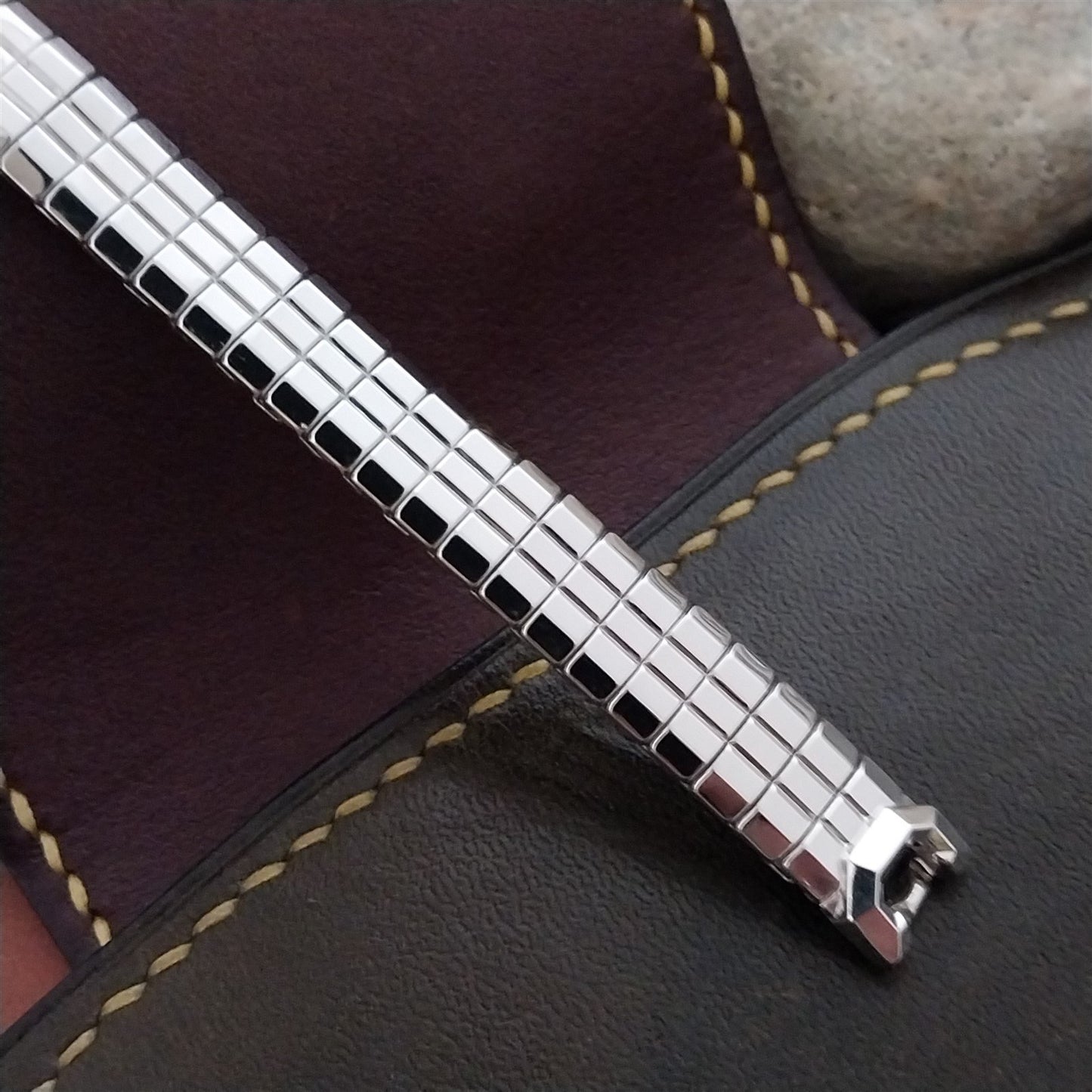 Ladies 10k White Gold-Filled Speidel Catalina 1950s Unused Cocktail Watch Band