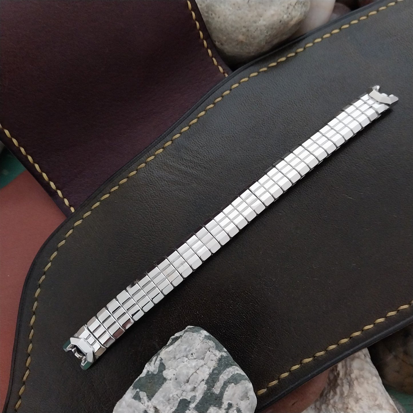 Ladies 10k White Gold-Filled Speidel Catalina 1950s Unused Cocktail Watch Band