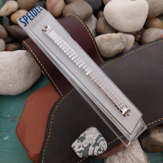 Ladies 10k White Gold-Filled Speidel Catalina 1950s Unused Cocktail Watch Band