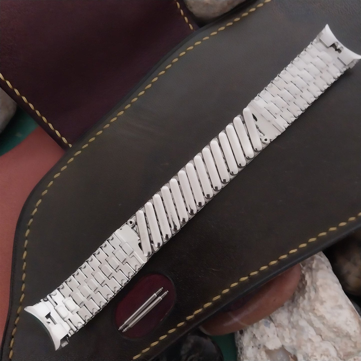 1970s Stainless Steel 18mm Expansion Unused Vintage Watch Band