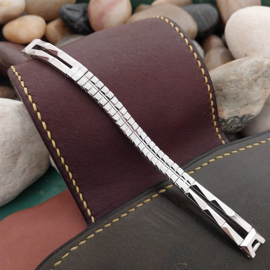 1950s Ladies 12k White Gold-Filled Gemex Single Lug Unused Vintage Watch Band