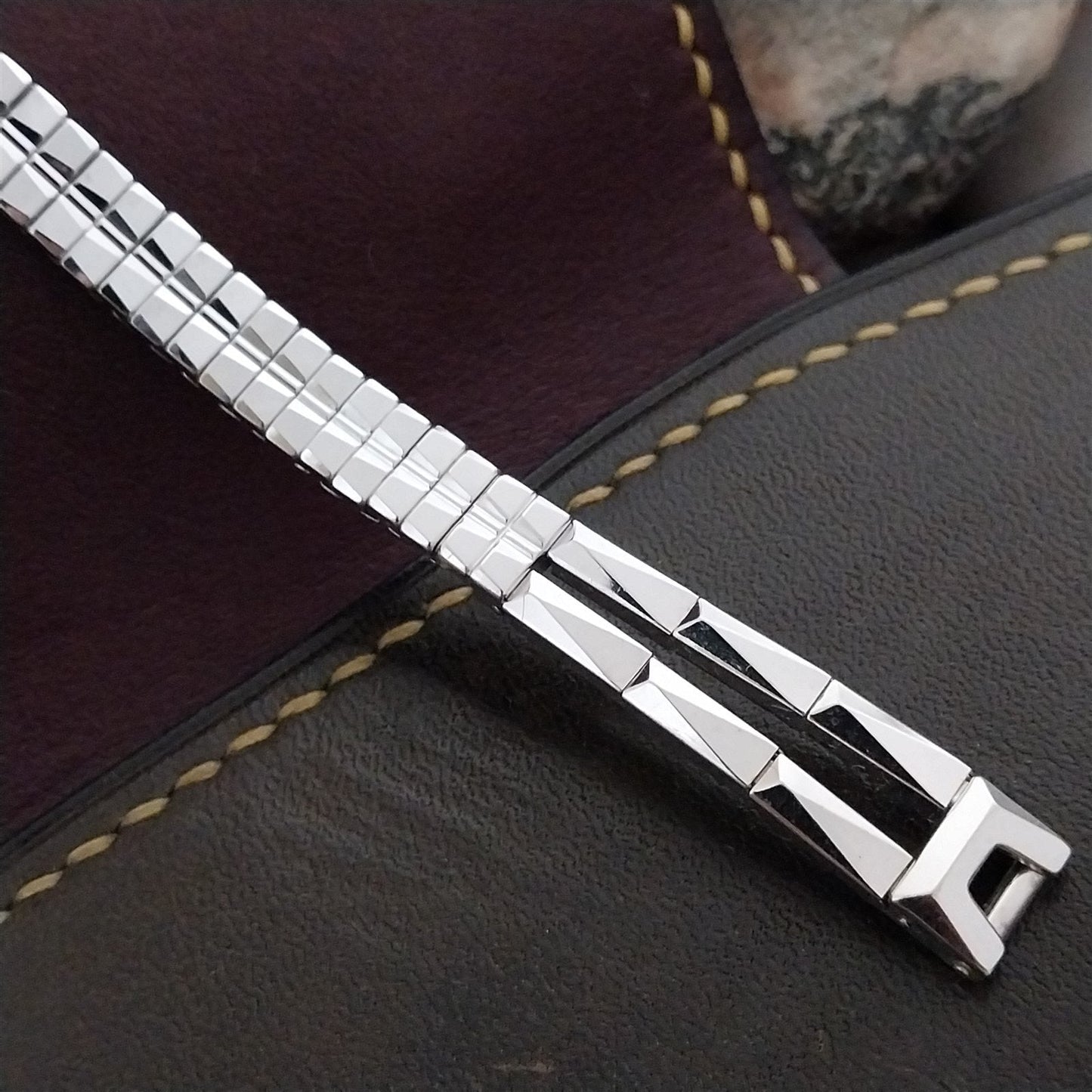 1950s Ladies 12k White Gold-Filled Gemex Single Lug Unused Vintage Watch Band