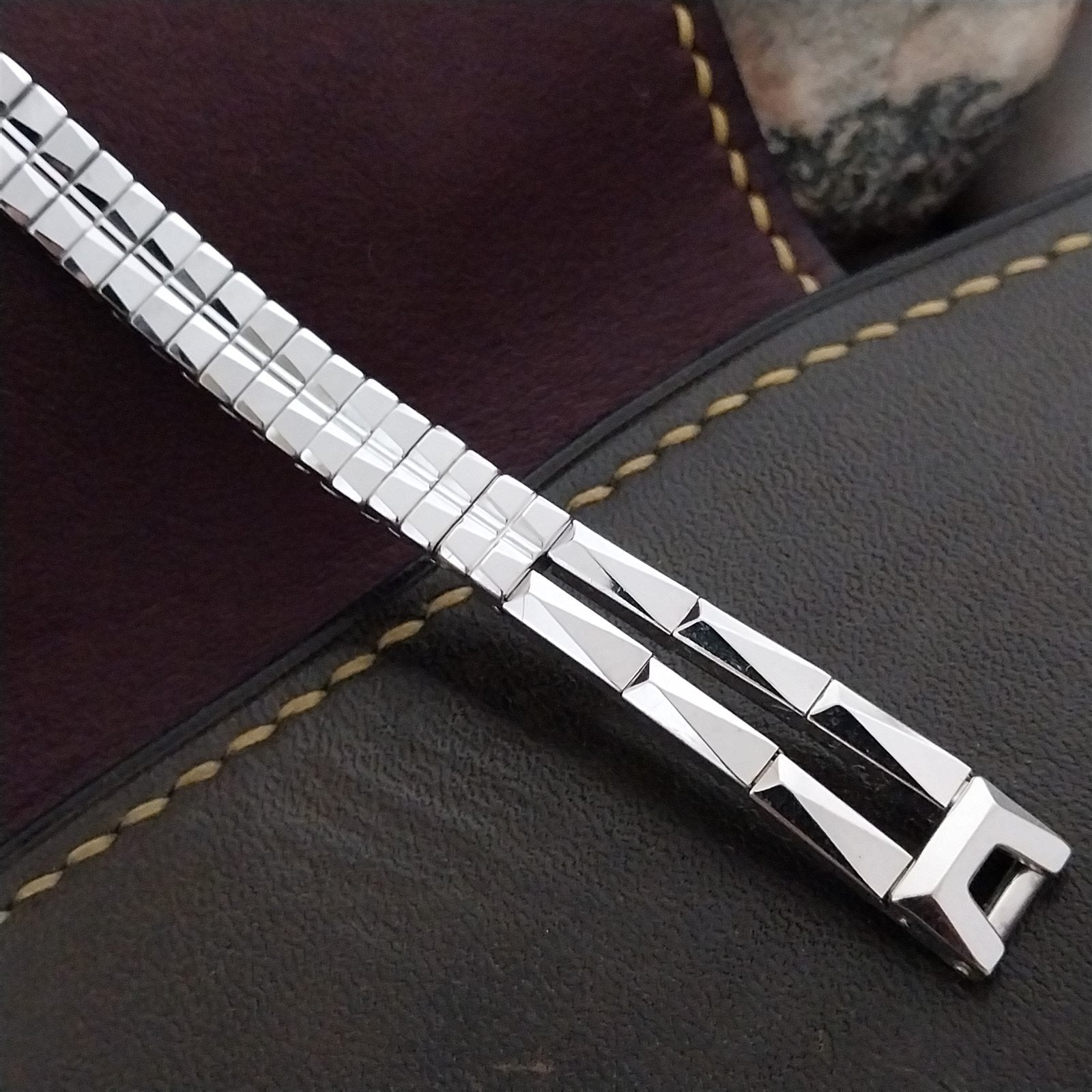 1950s Ladies 12k White Gold-Filled Gemex Single Lug Unused Vintage Watch Band
