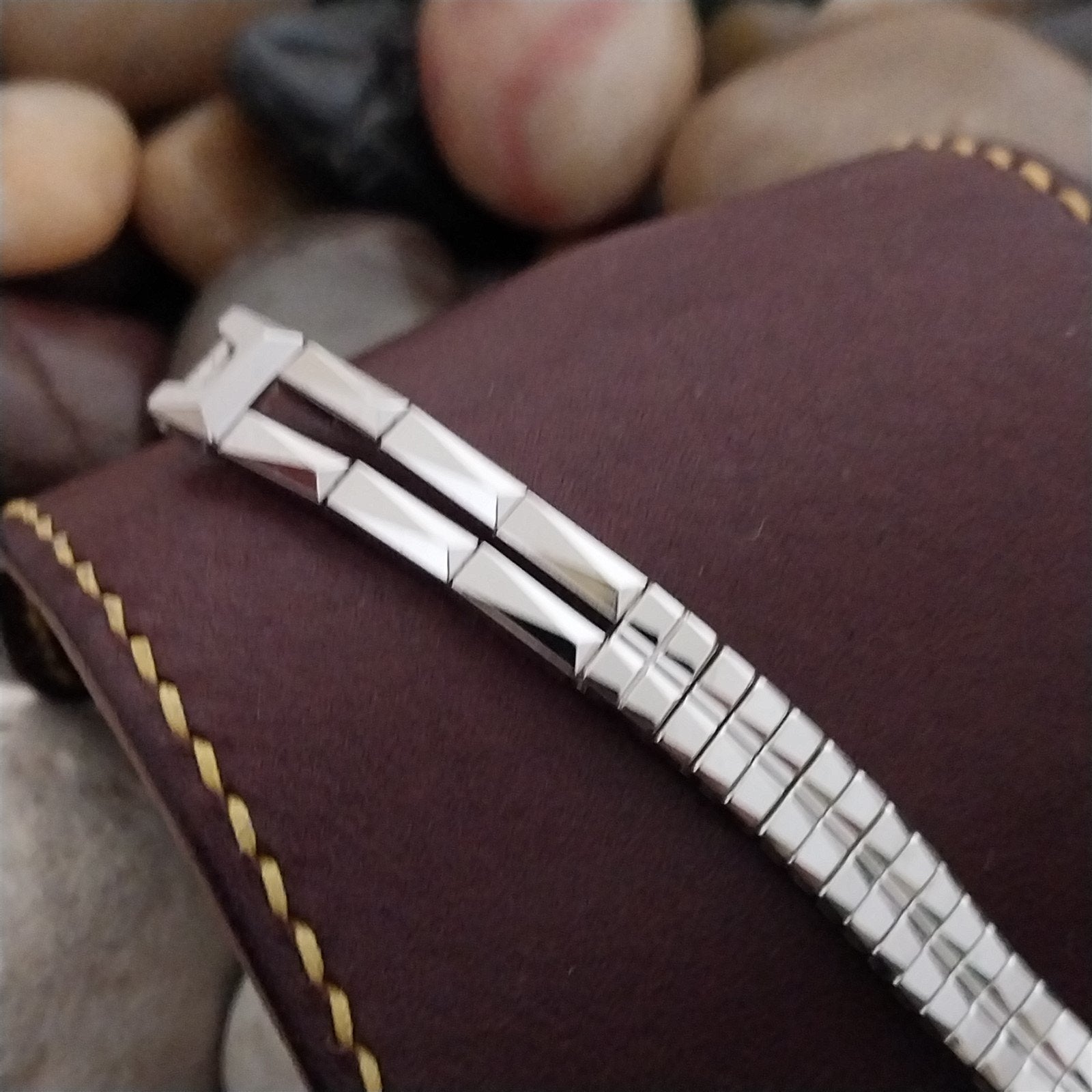 1950s Ladies 12k White Gold-Filled Gemex Single Lug Unused Vintage Watch Band