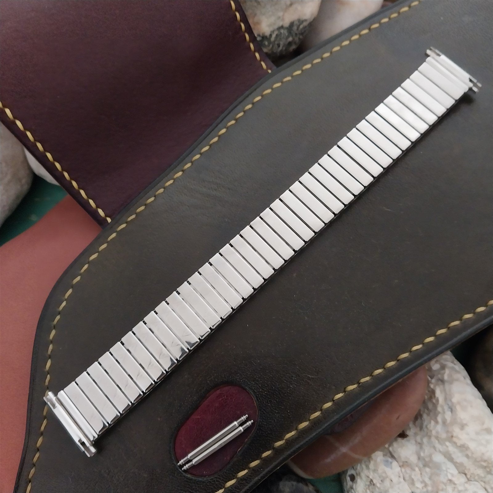 JB Champion Stainless Steel 18mm 19mm 20mm nos Unused 1970s Vintage Watch Band