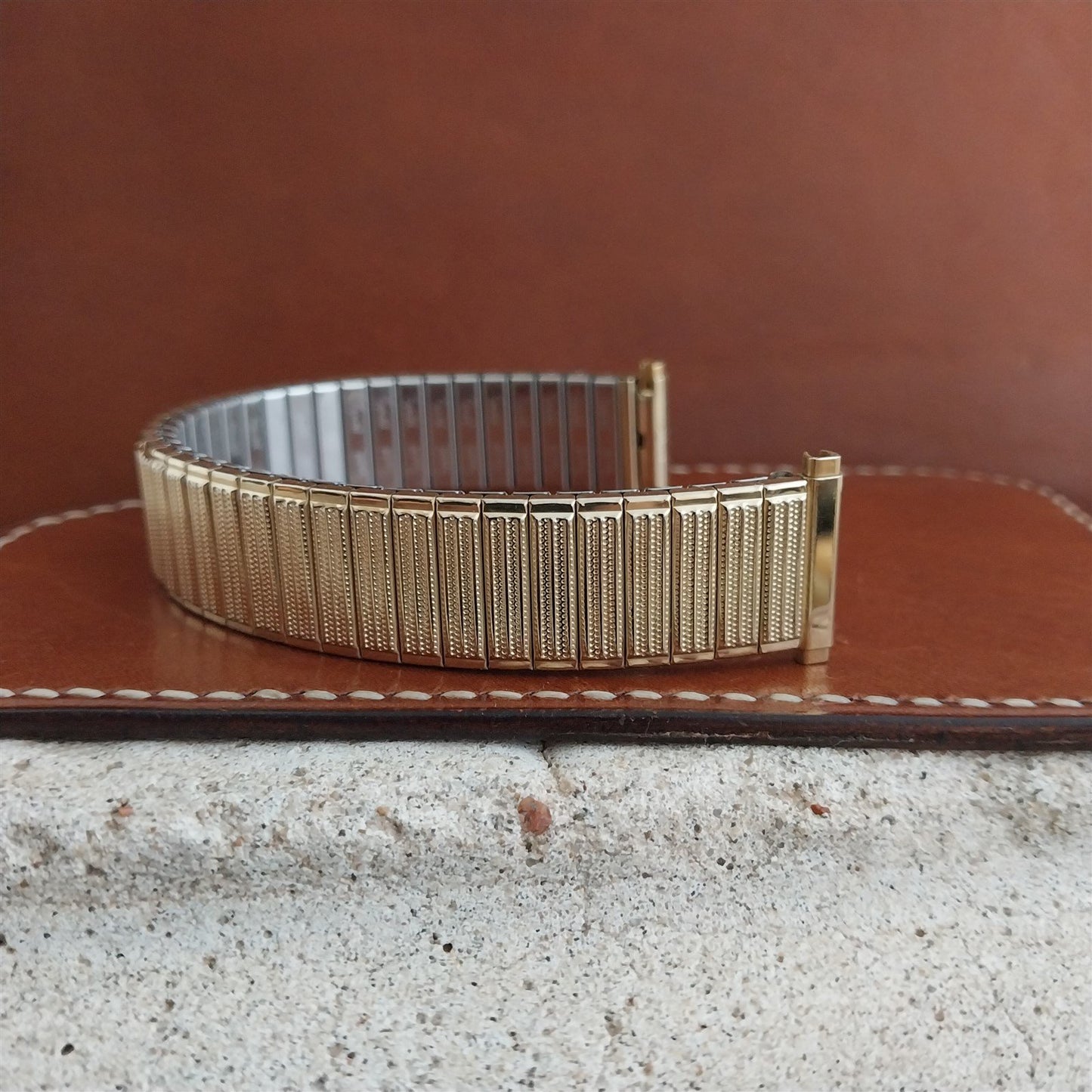 16mm 18mm 19mm Gold rgp 1970s Expansion Speidel USA Unused 1970s Watch Band