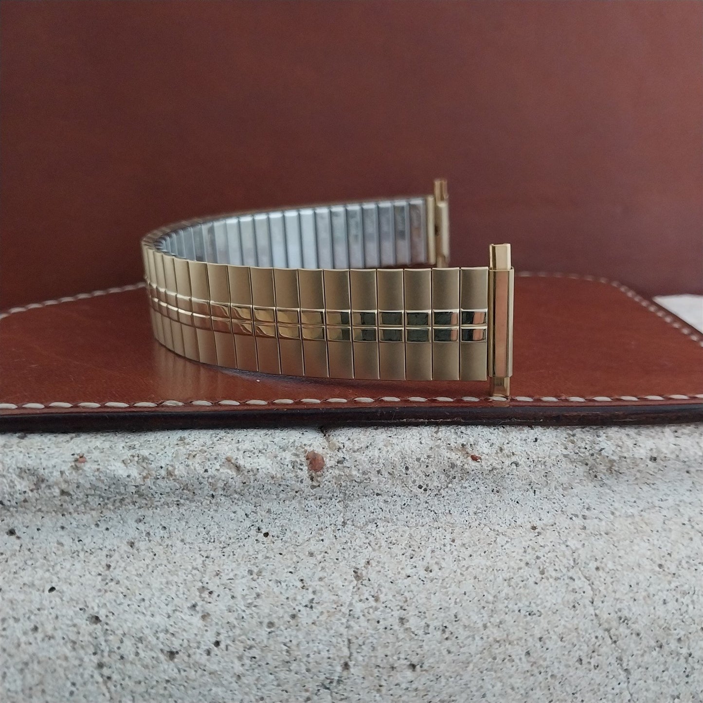 18mm 20mm 22mm Gold-Tone Speidel Twistoflex Stretch 1970s Unused Watch Band