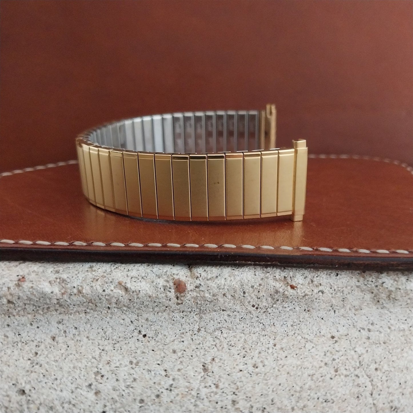 16mm 18mm 19mm Gold-Tone Speidel Twistoflex Stretch 1970s Unused Watch Band