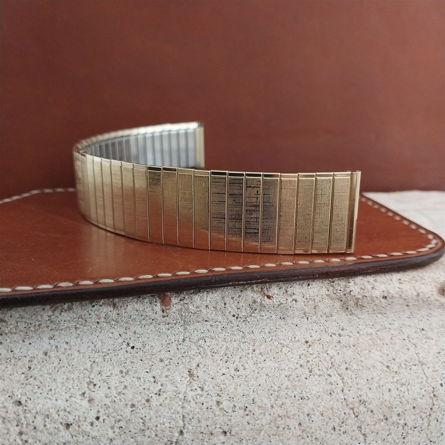 19mm Gold RGP Speidel USA nos Wide Old-Stock Stretch Expansion Unused Watch Band