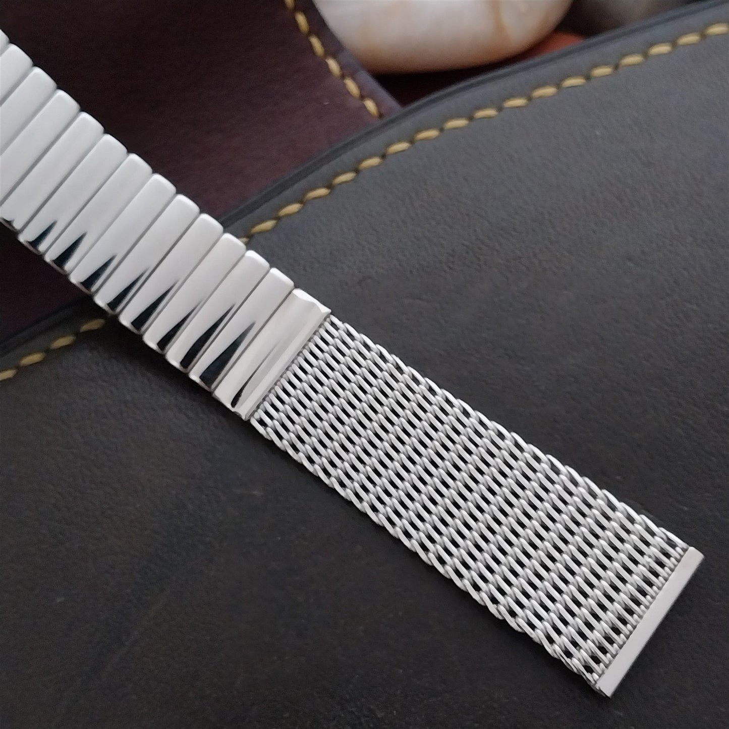 17.2mm JB Champion Stainless Steel Mesh Unused 1960s Vintage Watch Band