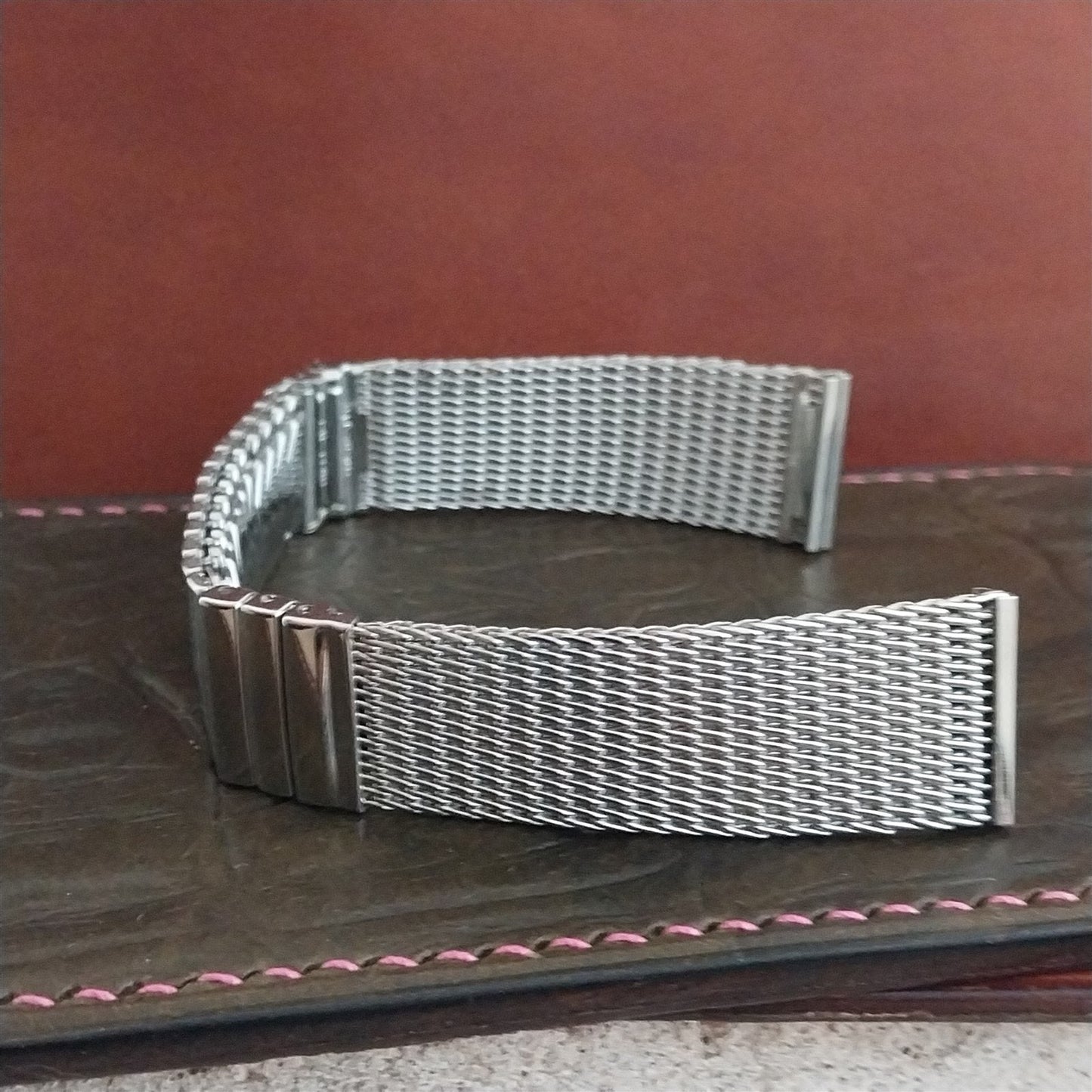 17.2mm JB Champion Stainless Steel Mesh Unused 1960s Vintage Watch Band