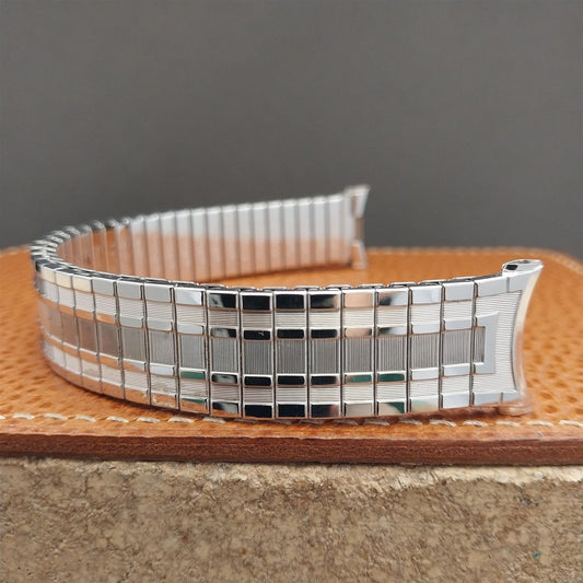 19mm 18mm 17mm White Gold-Filled Long Speidel Elegante NOS 1960s Watch Band