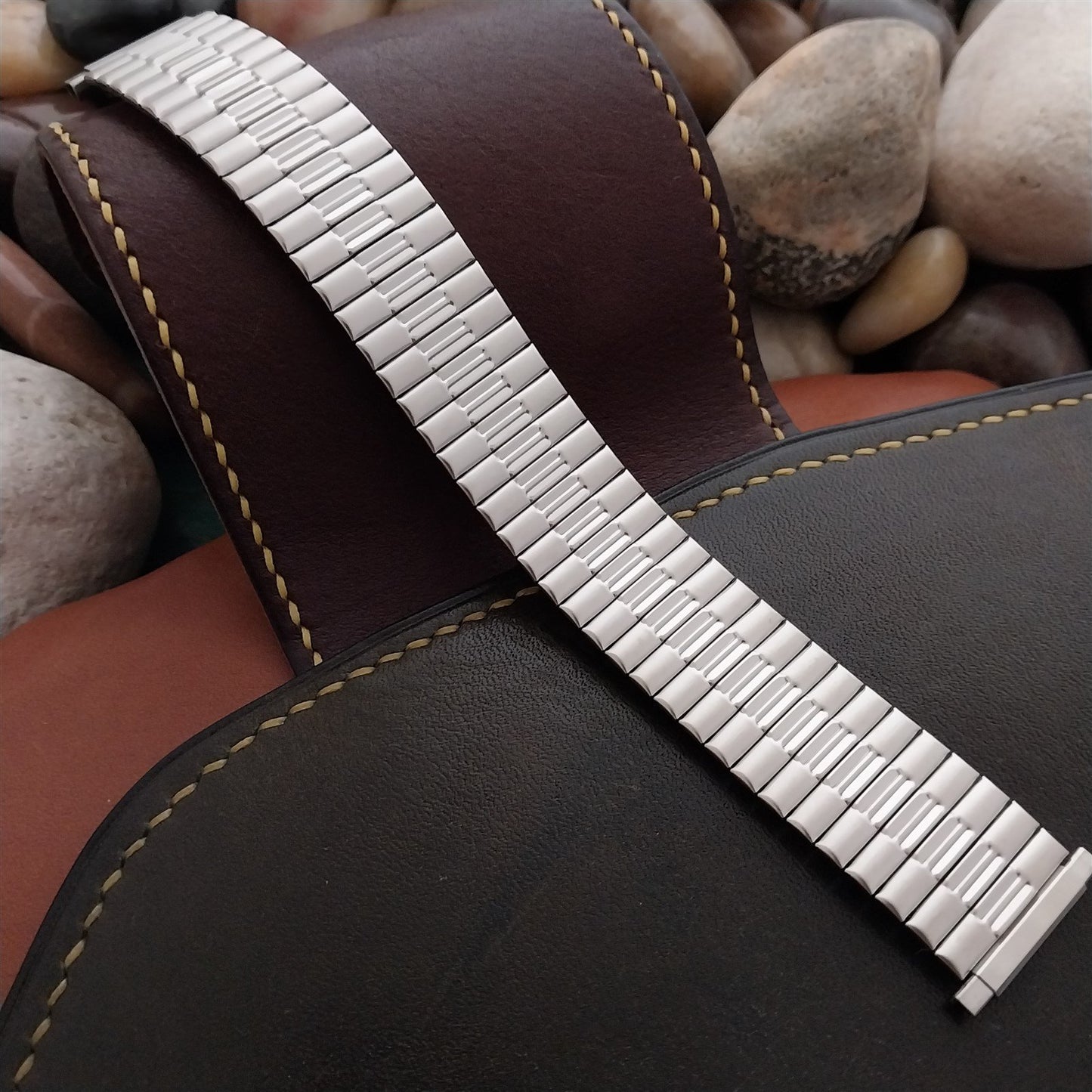 Vintage 22mm 20mm 18mm Wide Speidel Stainless Expansion Unused 1970s Watch Band