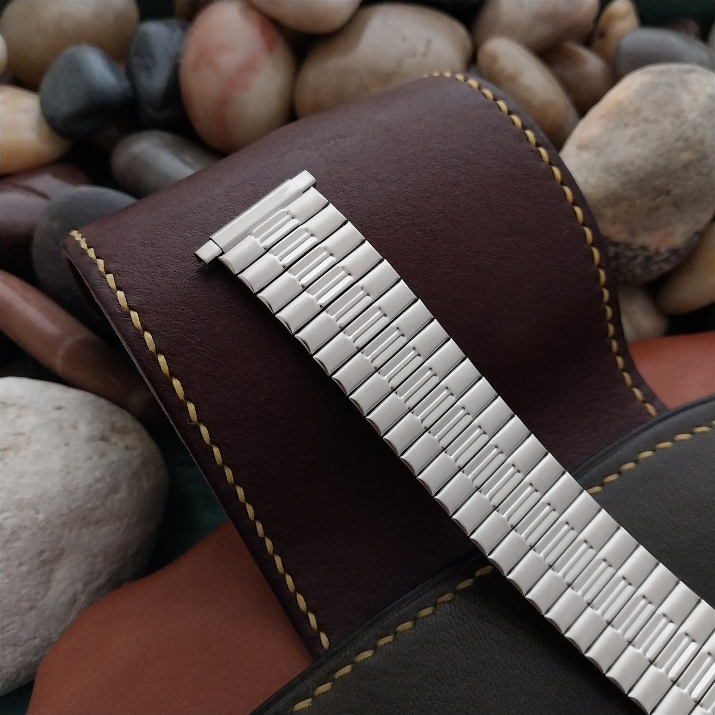 Vintage 22mm 20mm 18mm Wide Speidel Stainless Expansion Unused 1970s Watch Band