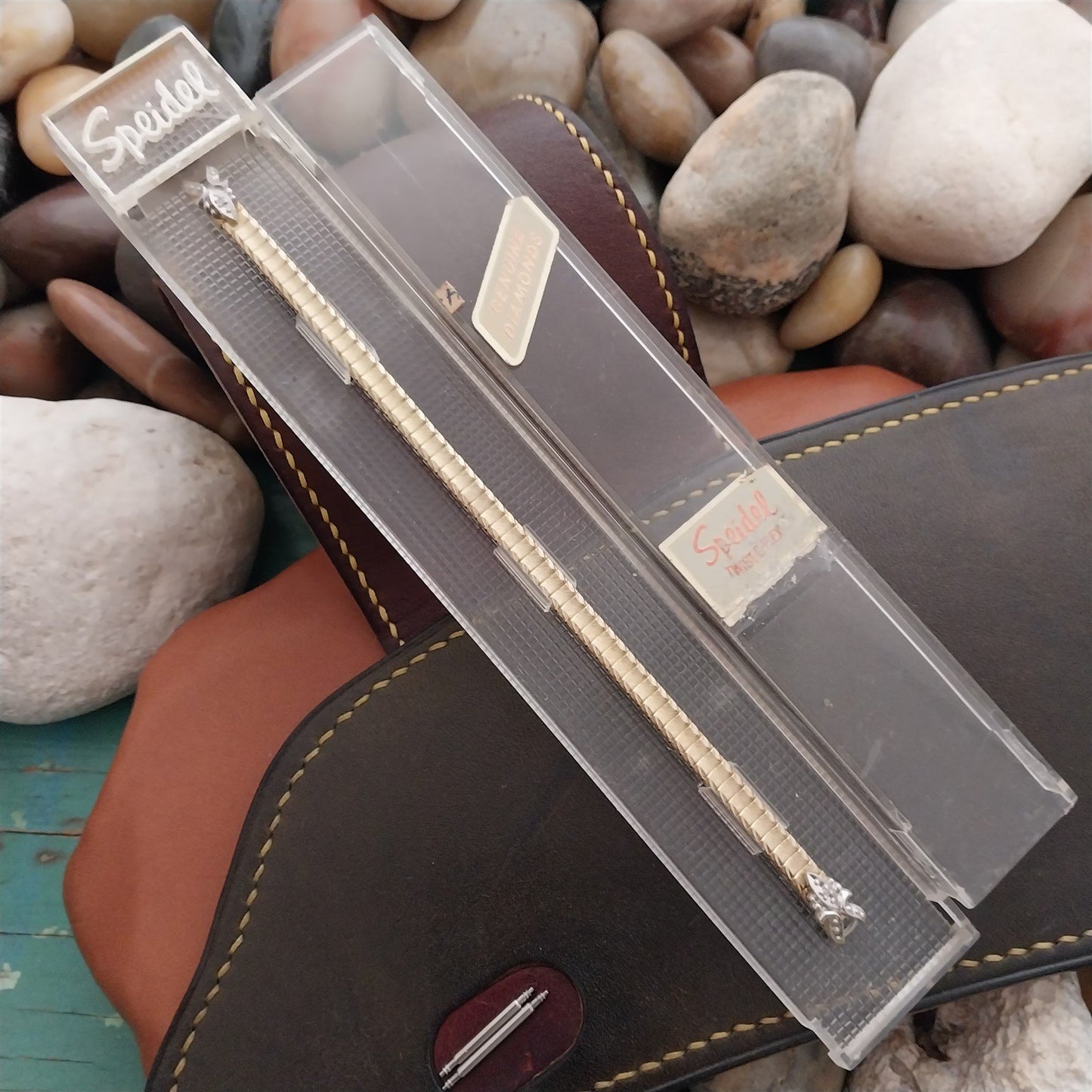 Ladies 10k Gold-Filled & Diamond Single-Lug Speidel Unused Vintage Watch Band