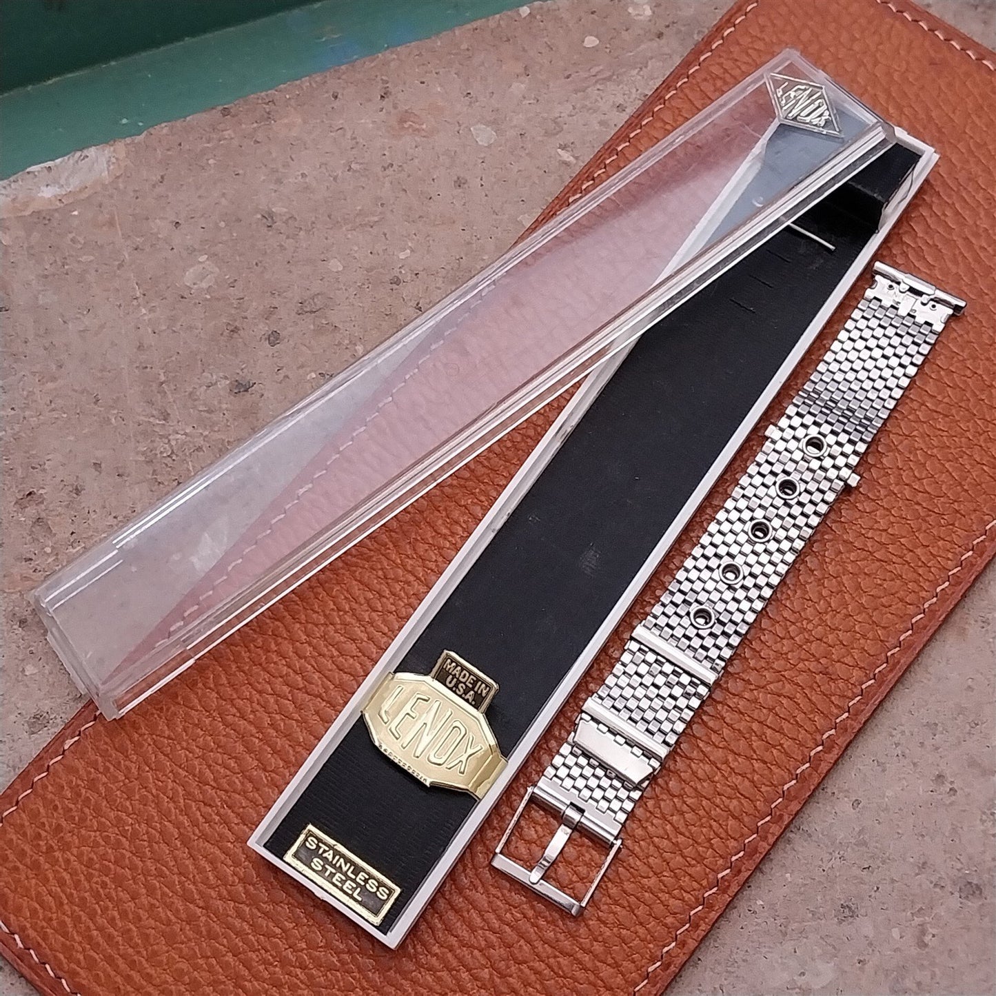 17mm 18mm 19mm 1960s Lenox Stainless Steel Mesh Belt Style Watch Band