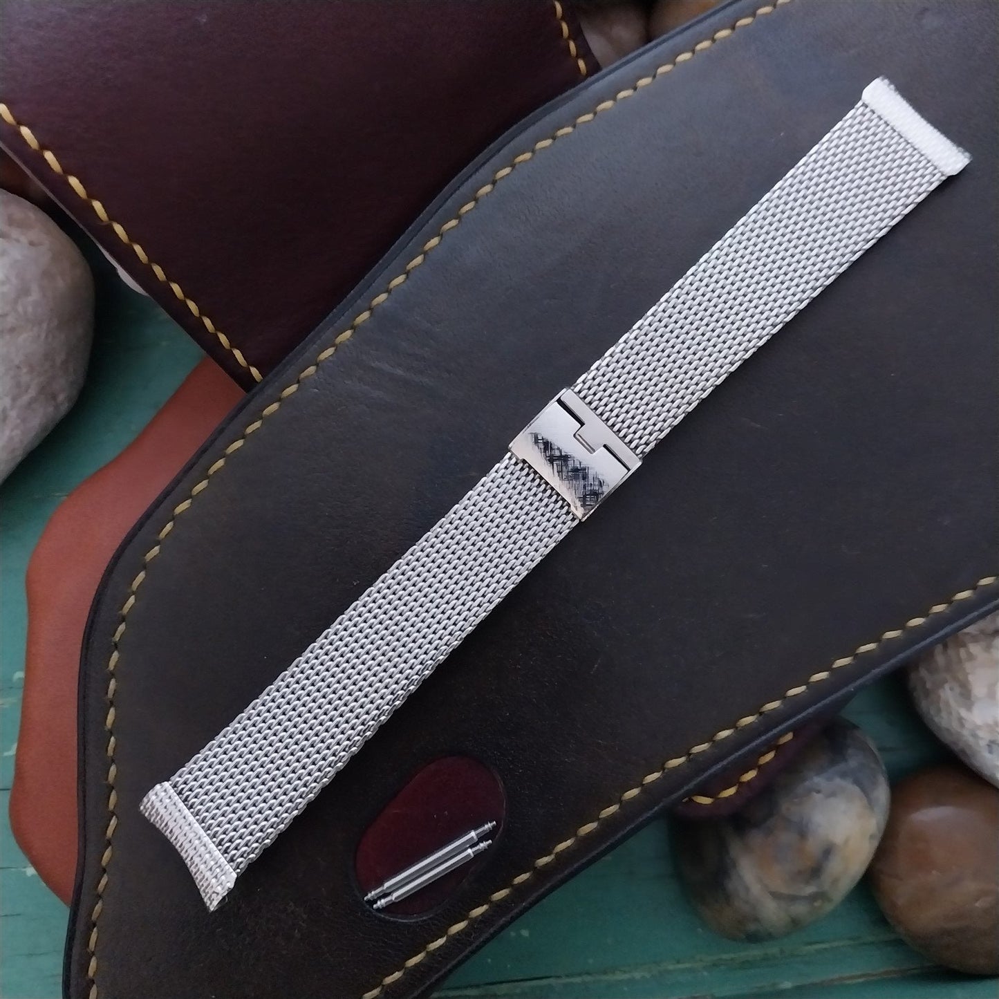 19mm 18mm Classic Stainless Steel Mesh MIB Lenox 1960s-1970s Unused Watch Band