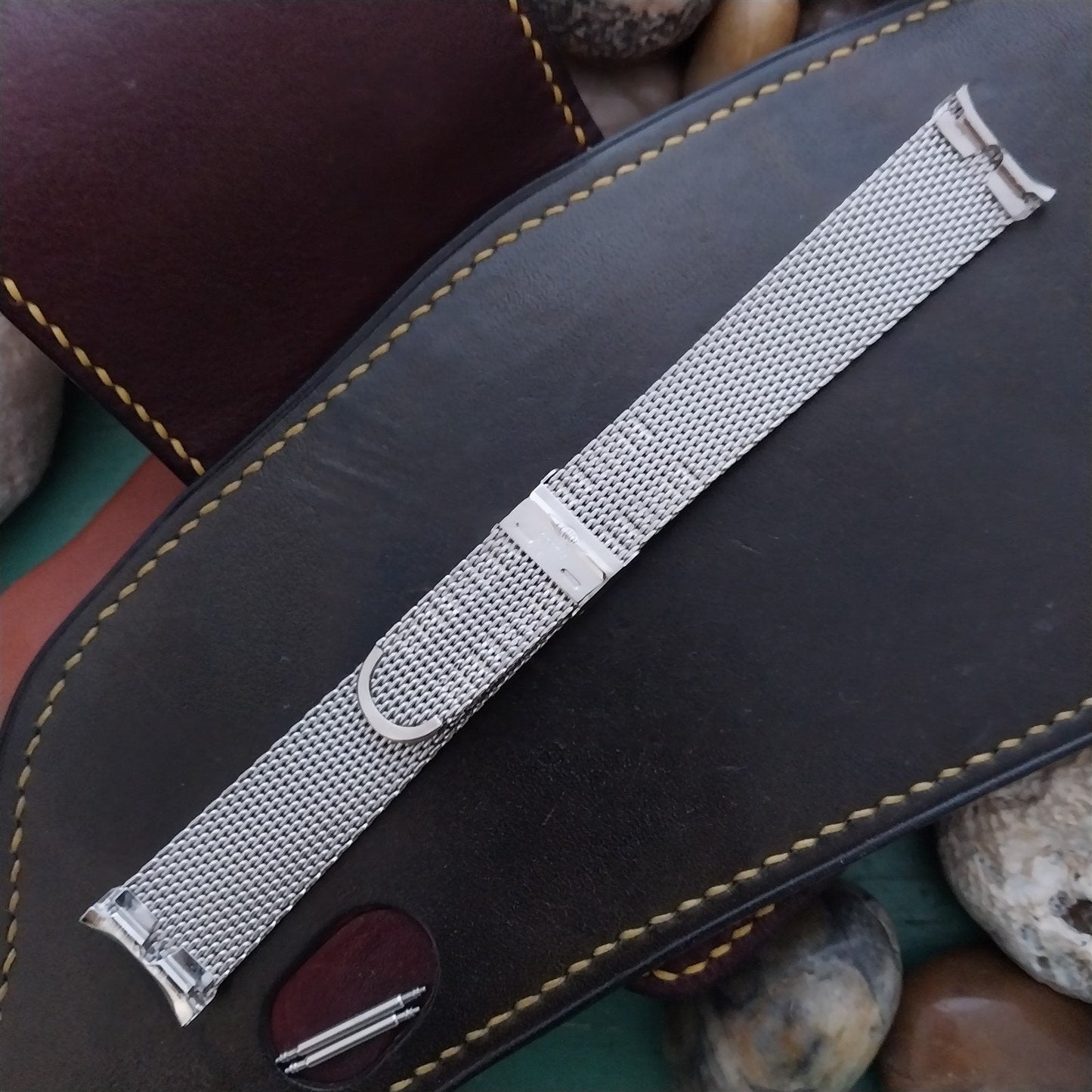 19mm 18mm Classic Stainless Steel Mesh MIB Lenox 1960s-1970s Unused Watch Band