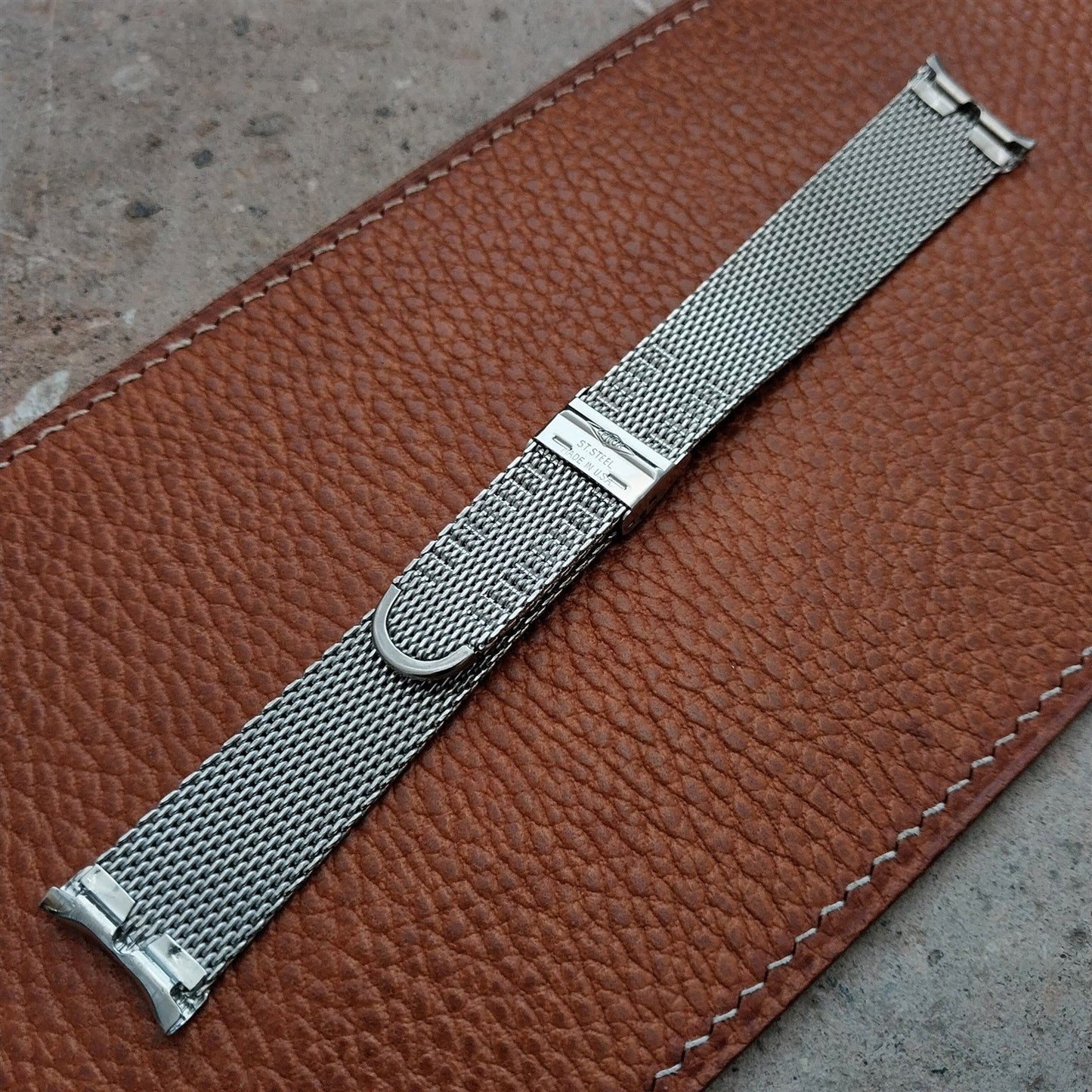 19mm 18mm 17mm Classic Stainless Steel Mesh Lenox 1960s-1970s Unused Watch Band