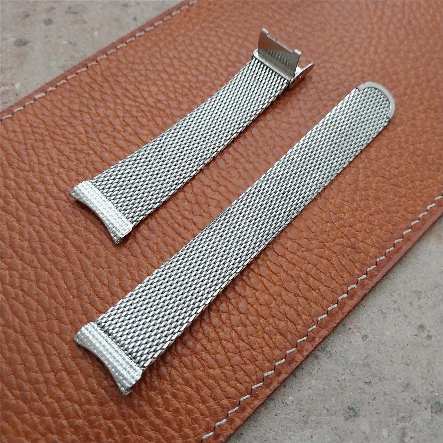 19mm 18mm 17mm Classic Stainless Steel Mesh Lenox 1960s-1970s Unused Watch Band