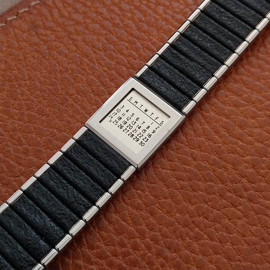 Kreisler Black & Stainless Steel Perpetual Calendar Vintage Watch Band