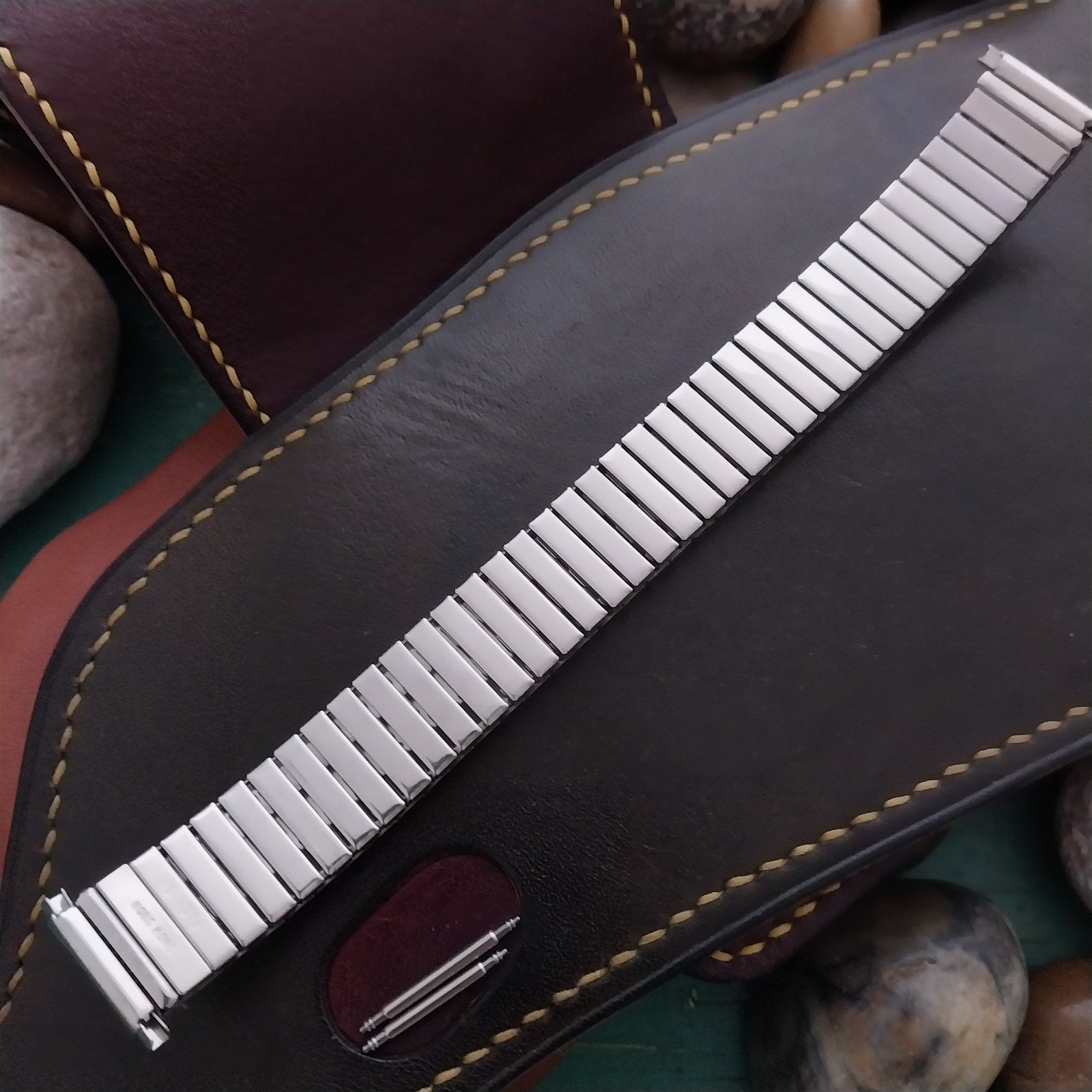 17mm 18mm 19mm Kreisler Flexon Stretch Stainless Steel Unused 1980s Watch Band