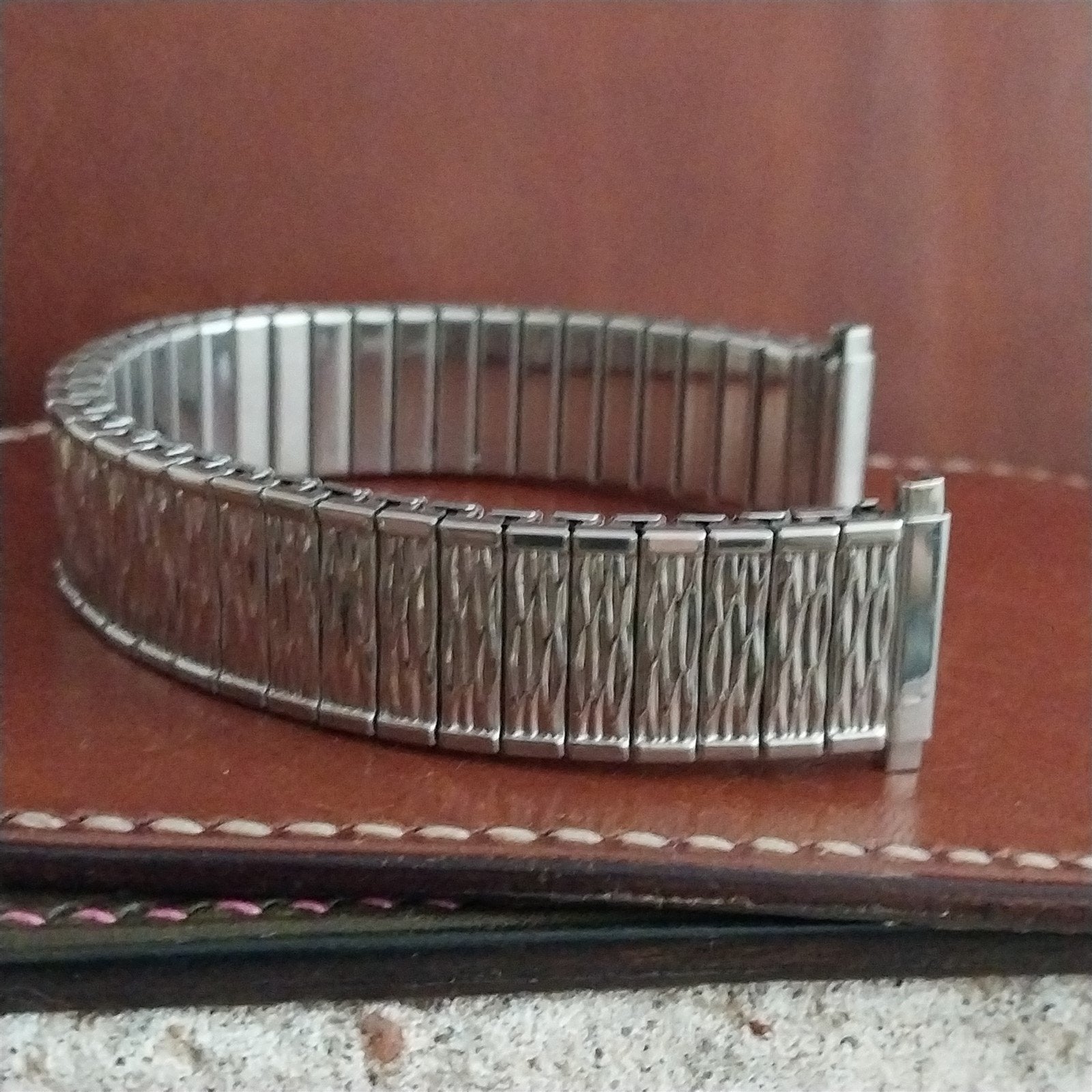 17mm 18mm 19mm Kreisler Flexon Stretch Stainless Steel Unused 1980s Watch Band