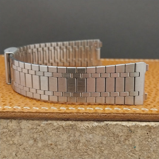 2-Piece Stainless Steel 17.2mm Flared nos lcd quartz Unused Vintage Watch Band