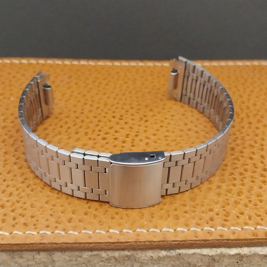 2-Piece Stainless Steel 17.2mm Flared nos lcd quartz Unused Vintage Watch Band